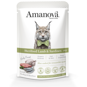 AMANOVA GF C STERILISED LAMB & SARDINES 85G P13